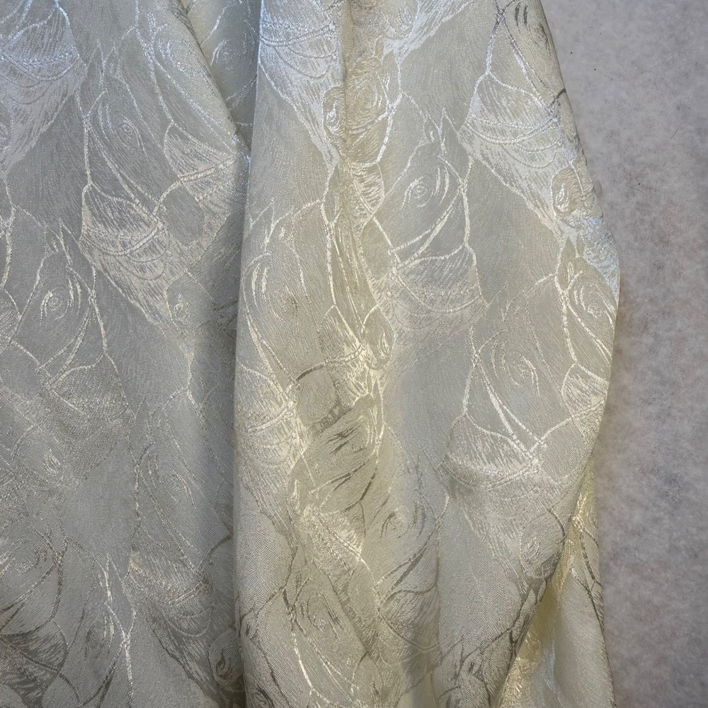 Breckenridge Horse Print Tie Neck Blouse Womens Size 12 Ivory Satin Jacquard Equ - Picture 4 of 9